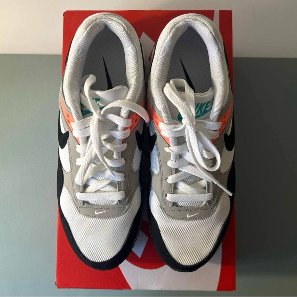 Nike Air Max Sneakers - Black, White, and Teal with Orange Accents - Picture 2 of 2